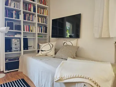 Ein Bett oder Betten in einem Zimmer der Unterkunft Hexreigen am See