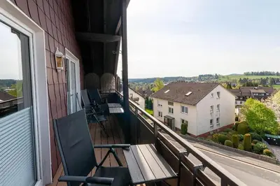 Ein Balkon oder eine Terrasse in der Unterkunft Ferienwohnung Bergloft mit Balkon