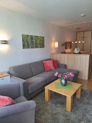 Ein Sitzbereich in der Unterkunft Harzgefühl