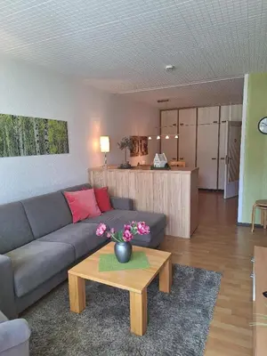 Ein Sitzbereich in der Unterkunft Harzgefühl