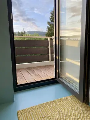Ein Balkon oder eine Terrasse in der Unterkunft Ferienwohnung kleine Harzer Freiheit