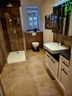 Ein Badezimmer in der Unterkunft Ackerbürgerhaus