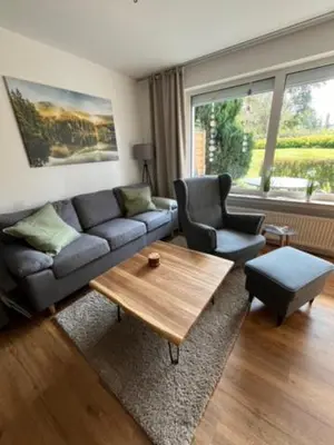 Ein Sitzbereich in der Unterkunft Ferienwohnung Harzzz
