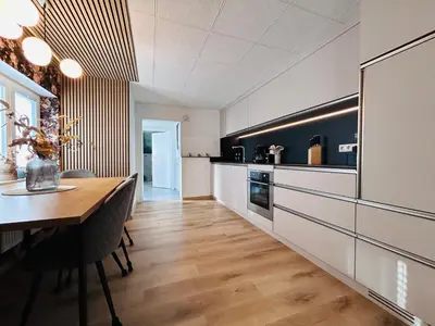 Küche/Küchenzeile in der Unterkunft Harzburg-Living Wohnung Goethe`s Bergblick