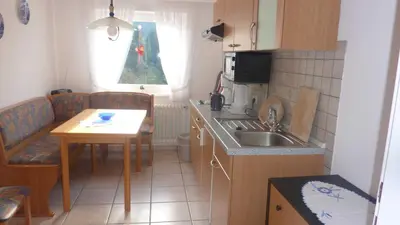 Küche/Küchenzeile in der Unterkunft Ferienwohnung Brüggemann