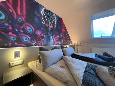 Ein Bett oder Betten in einem Zimmer der Unterkunft HarzFokus - Brightnest - #Netflix#Wlan#Zentrum