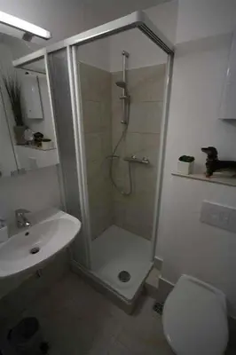 Ein Badezimmer in der Unterkunft Ferienwohnung 