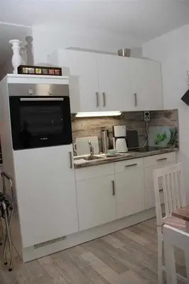 Küche/Küchenzeile in der Unterkunft Ferienwohnung 