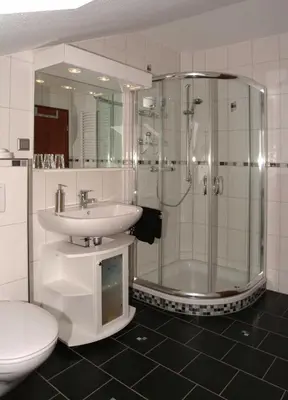 Ein Badezimmer in der Unterkunft Ferienwohnung Zum Waldseebad