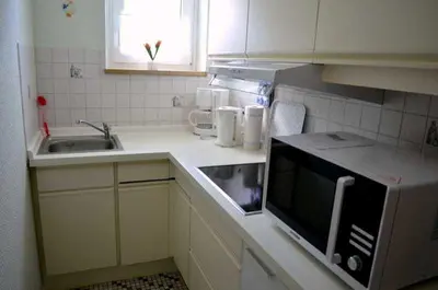 Küche/Küchenzeile in der Unterkunft Ferienwohnung 