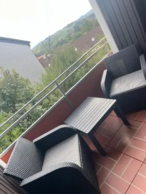 Ein Balkon oder eine Terrasse in der Unterkunft Gemütliche Wohnung im Harz