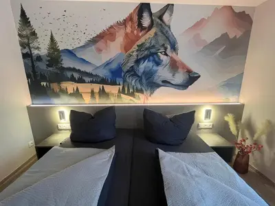 Ein Bett oder Betten in einem Zimmer der Unterkunft HarzFokus - Homeynest - #Netflix#Wlan#Zentrum