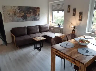 Ein Sitzbereich in der Unterkunft Apartment Wurmbergblick