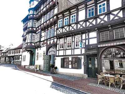Das Gebäude in dem sich die Ferienwohnung befindet