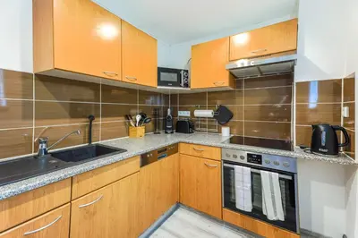 Küche/Küchenzeile in der Unterkunft Ferienwohnung Emma - Gemütliche Wohnung mit Terrasse