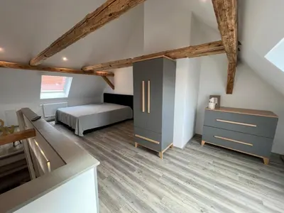 Ein Bett oder Betten in einem Zimmer der Unterkunft Charming Retreats Hasselfelde