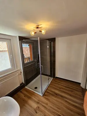 Ein Badezimmer in der Unterkunft Ferienhaus zu den Ilsefällen