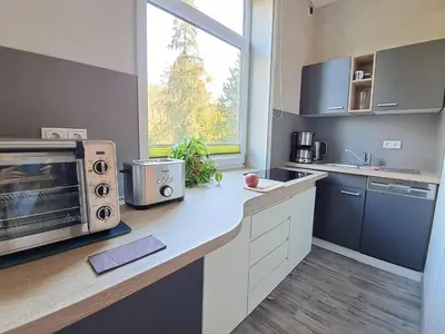 Küche/Küchenzeile in der Unterkunft Studio Blick zum Schloss Wernigerode