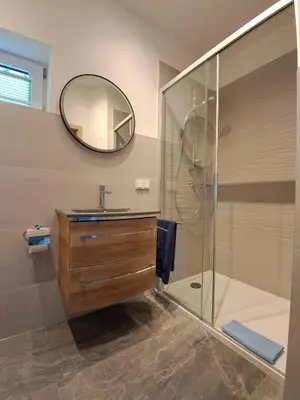 Ein Badezimmer in der Unterkunft Studio Blick zum Schloss Wernigerode