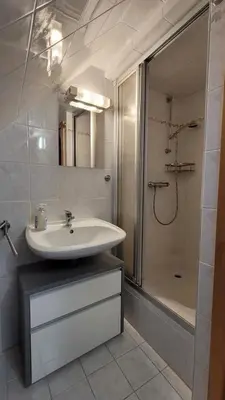 Ein Badezimmer in der Unterkunft Sommerflieder