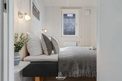 Ein Bett oder Betten in einem Zimmer der Unterkunft Ferienhaus Panoramablick 18 - Sankt Andreasberg im Harz