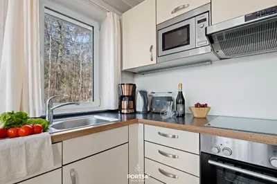 Küche/Küchenzeile in der Unterkunft Ferienhaus Panoramablick 18 - Sankt Andreasberg im Harz