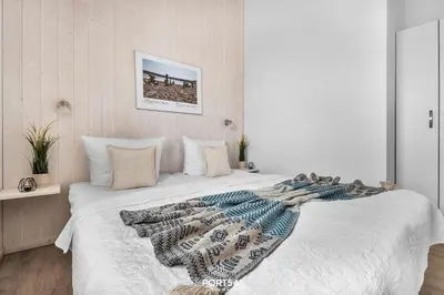 Ein Bett oder Betten in einem Zimmer der Unterkunft Ferienhaus Panorama-Traum 47 - Sankt Andreasberg im Harz