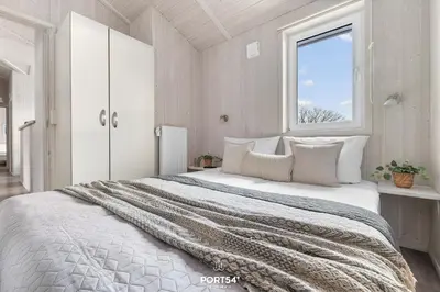 Ein Bett oder Betten in einem Zimmer der Unterkunft Ferienhaus Panoramablick 53 - Sankt Andreasberg im Harz
