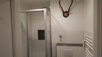 Ein Badezimmer in der Unterkunft Wildwechsel