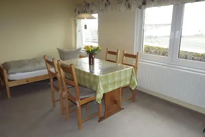 Ein Sitzbereich in der Unterkunft Ferienwohnung am Harz