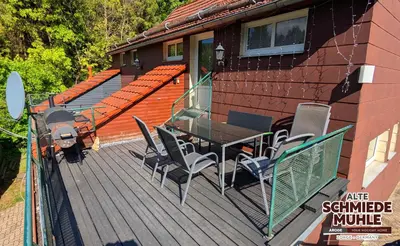 Das Gebäude in dem sich die Ferienwohnung befindet