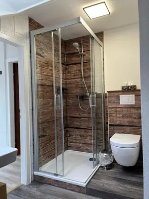 Ein Badezimmer in der Unterkunft Harzhaus Altenau - Wohnung 3