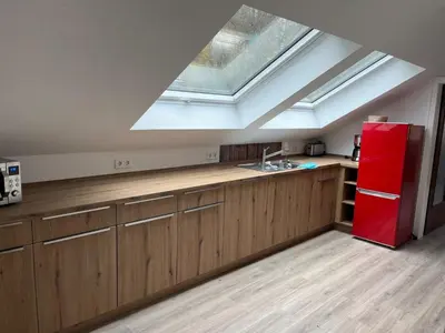 Küche/Küchenzeile in der Unterkunft Harzhaus Altenau - Wohnung 3