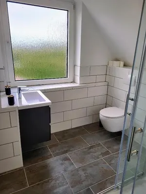 Ein Badezimmer in der Unterkunft Ferienhaus Schöne Aussicht