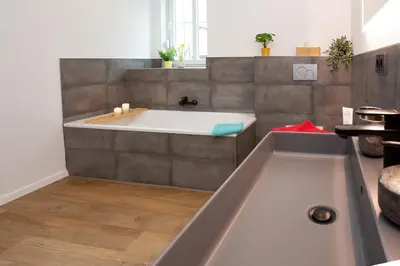 Ein Badezimmer in der Unterkunft Lieblingsquartier familiy Suite 2-3