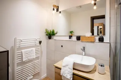 Ein Badezimmer in der Unterkunft Chalet Bergzeit 4