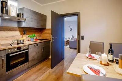 Küche/Küchenzeile in der Unterkunft Chalet Bergzeit 4