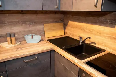 Küche/Küchenzeile in der Unterkunft Chalet Bergzeit komplett