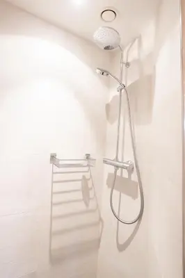 Ein Badezimmer in der Unterkunft Ferienhaus zur Brockenoase Saunahaus