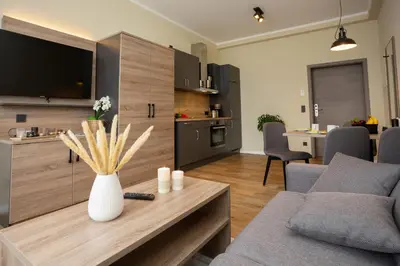 Küche/Küchenzeile in der Unterkunft Lieblingsquartier - Wohnung 2