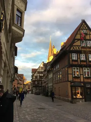 Ein allgemeiner Blick auf Weddersleben oder ein Stadtblick von der Ferienwohnung aus