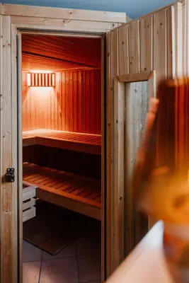 Ein Bett oder Betten in einem Zimmer der Unterkunft Am großen Bleek Villa Gartenblick