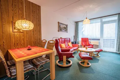 Ein Sitzbereich in der Unterkunft Zinnie