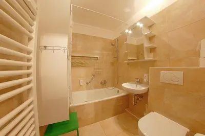 Ein Badezimmer in der Unterkunft Apartment Süd-Panorama mit Pool & Sauna