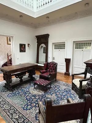 Ein Sitzbereich in der Unterkunft Villa Teufelsmauer