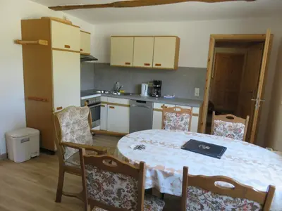 Küche/Küchenzeile in der Unterkunft Ferienhaus Diana in Thale OT Altenbrak