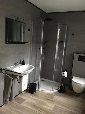 Ein Badezimmer in der Unterkunft Gästezimmer Fischer
