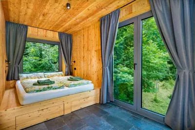 Ein Garten an der Unterkunft Treehouse In The Harz National Park