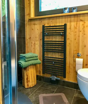 Ein Badezimmer in der Unterkunft Treetop Loft In Harz National Park
