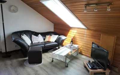 Ein Sitzbereich in der Unterkunft Ferienwohnung Klippenliebe 1 OG und Dachgeschoss